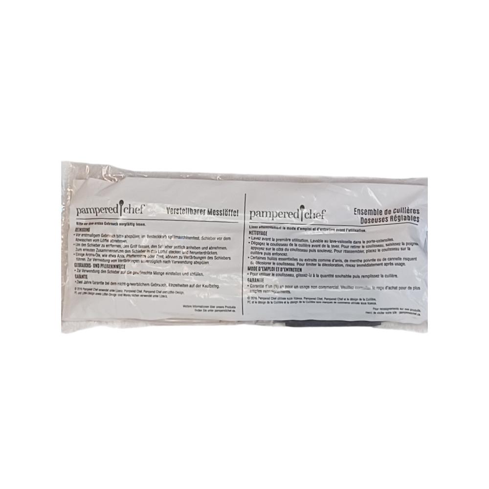 NEW Pampered Chef Adjustable Measuring Spoon Set Item #2258 - Picture 3 of 4